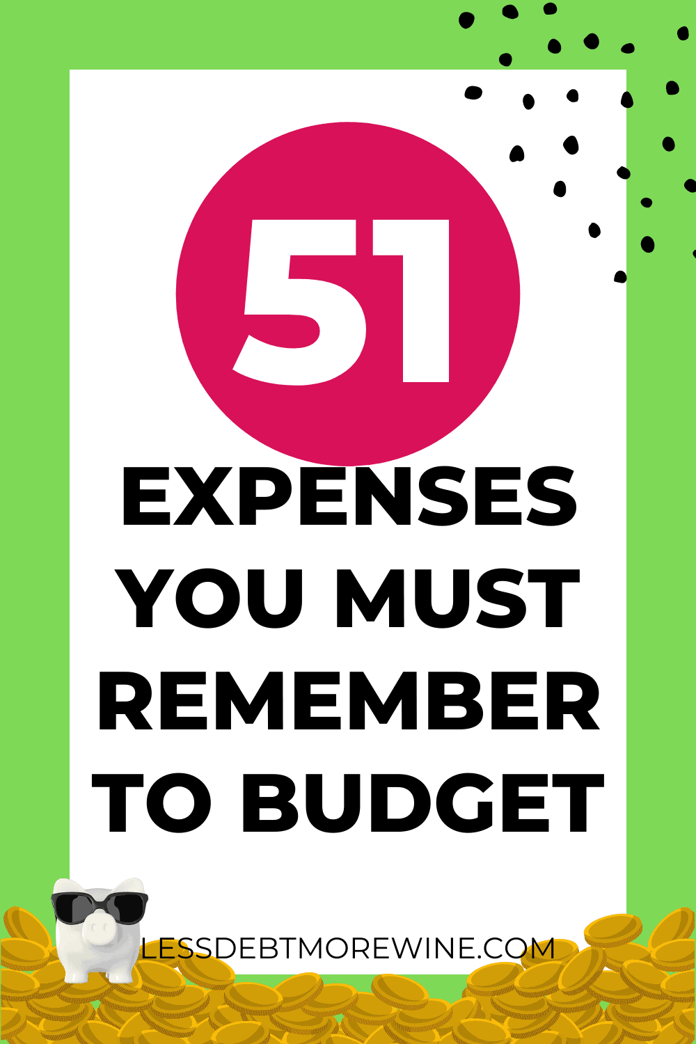 Budget for these 51 expenses.